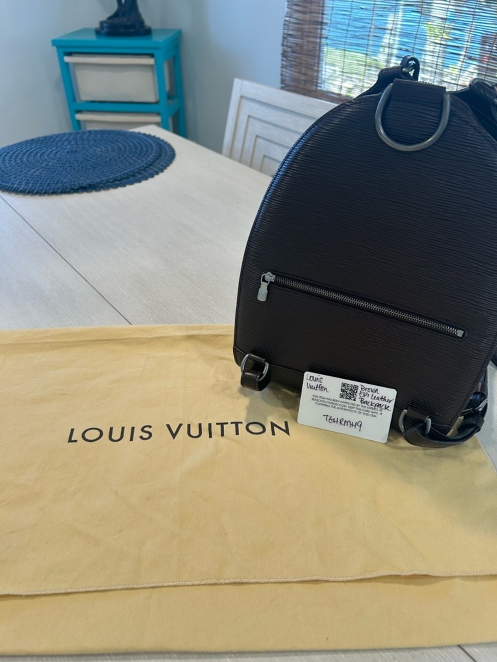 Louis Vuitton Black Epi Leather Mini Backpack with Silver Hardware